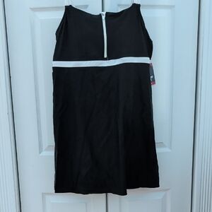 Lands' End Black and White Swim One Piece